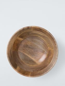 John Lewis Mango Wood Salad Bowl, 30.5cm, Natural - view 2, Natural