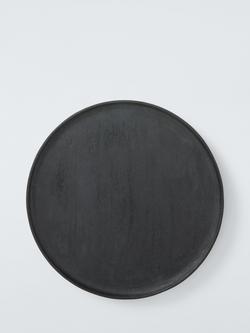 John Lewis Rustic Black Round Platter, 35cm, FSC-Certified (Mango Wood), Black