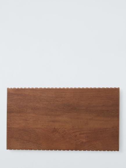 John Lewis Rustic Rectangular Serve Board, 41cm, FSC-Certified (Mango Wood), Natural