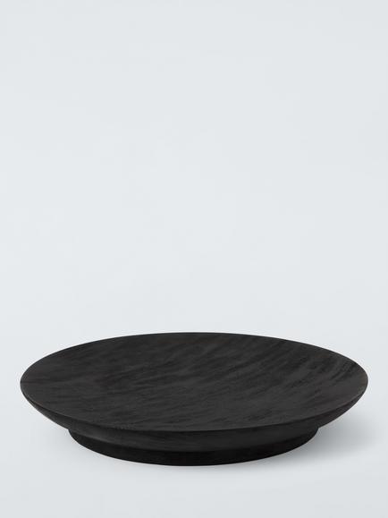 John Lewis Rustic Black Lazy Susan, 38cm, FSC-Certified (Mango Wood), Black