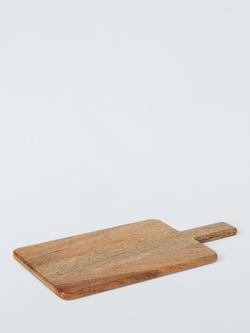 John Lewis Mango Wood Rectangular Handled Serving Board, Natural - view 2, Natural