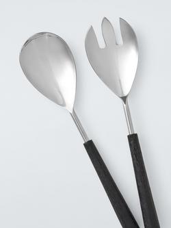 John Lewis Rustic Black Stainless Steel Salad Servers, Set of 2 - view 2, Black