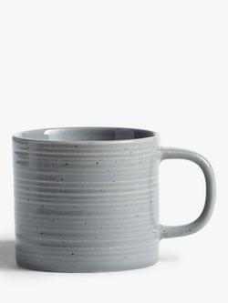 John Lewis Craft Speckle Glaze Stoneware Mugs, Set of 4, 300ml, Grey - view 2, Grey Marl Grey