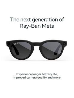 Meta Ray-Ban Meta Headliner (Gen 2) Glasses, Matte Black, Polar Gradient Graphite Lens - view 2, Black