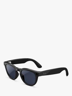 Meta Ray-Ban Meta Headliner (Gen 2) Glasses, Shiny Black, Clear to Sapphire Transitions Lens, Black