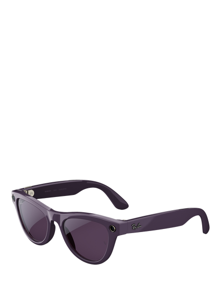 Meta Ray-Ban Meta Skyler (Gen 2) Glasses, Shiny Aubergine, Clear to Ruby Transitions Lens, Purple