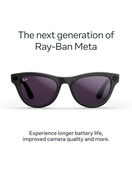 Meta Ray-Ban Meta Skyler (Gen 2) Glasses, Shiny Aubergine, Clear to Ruby Transitions Lens - view 2, Purple