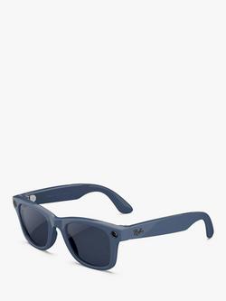 Meta Ray-Ban Meta Wayfarer (Gen 2) Glasses, Shiny Stella Blue, Clear to Sapphire Transitions Lens, Blue