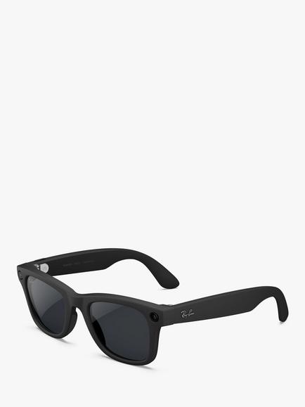 Meta Ray-Ban Meta Wayfarer (Gen 2) Glasses, Matte Black, Clear to Grey Transitions Lens, Large, Black