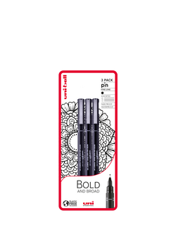 uni-ball PIN Bold Pens, Set of 3, Multi, Multi