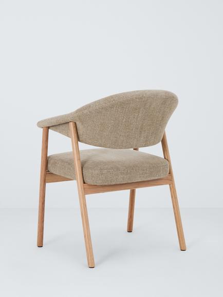 John Lewis Elk Dining Chair - view 2, Oak/Natural