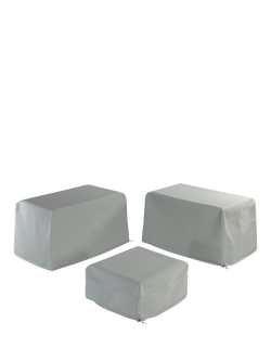 John Lewis Platform Modular Garden Furniture Cover Set, 3 Piece, Grey