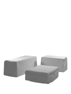 John Lewis Platform Corner Garden Dining/Lounge Furniture Cover Set, 3 Piece, Grey