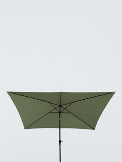 John Lewis Aluminium Wind-Up Parasol, 3 x 2m, Green - view 2, Green