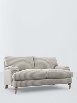 John Lewis Otley Medium 2 Seater Sofa, Light Leg, Ticking Stripe Green Version 2, Ticking Stripe Green Version 2