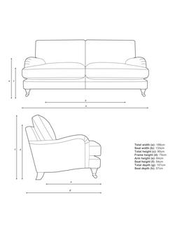 John Lewis Otley Medium 2 Seater Sofa, Light Leg, Ticking Stripe Green Version 2 - view 2, Ticking Stripe Green Version 2