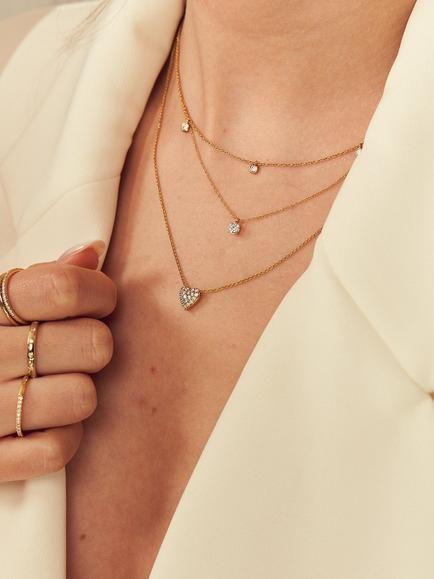 LARNAUTI Lab Grown Diamonds Annecy 18ct Vermeil Kissed With 0. 20ct Round Solitaire Pendant - view 2, Yellow Gold
