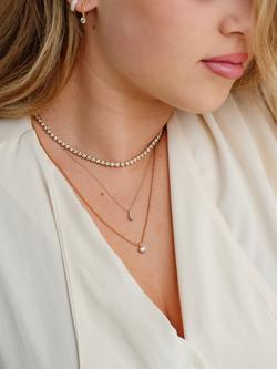 LARNAUTI Lab Grown Annecy 18ct Vermeil Kissed With Diamonds 0.40ct Kyte Solitaire Stud Earrings - view 2, Yellow Gold