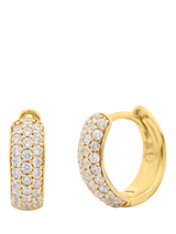 LARNAUTI Lab Grown Kerala 18ct Vermeil 0.50ct Pave Hoop Earrings
