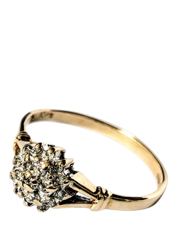 Pre-loved 9ct Yellow Gold Diamond Cluster Ring, P, Yellow Gold