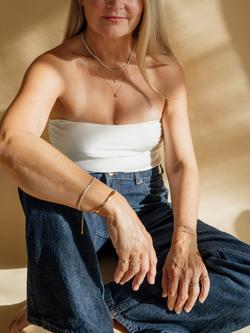 LARNAUTI Lab Grown Annecy 18ct Vermeil Kissed With Diamonds 0.42ct Illusion Tennis Bracelet - view 2, Yellow Gold