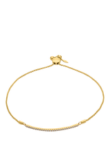 LARNAUTI Lab Grown Kerala 18ct Vermeil 0.25ct Single Row Pave Slider Bracelet