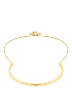 LARNAUTI Lab Grown Kerala 18ct Vermeil 0.12ct Seamless Diamond Bangle, Gold