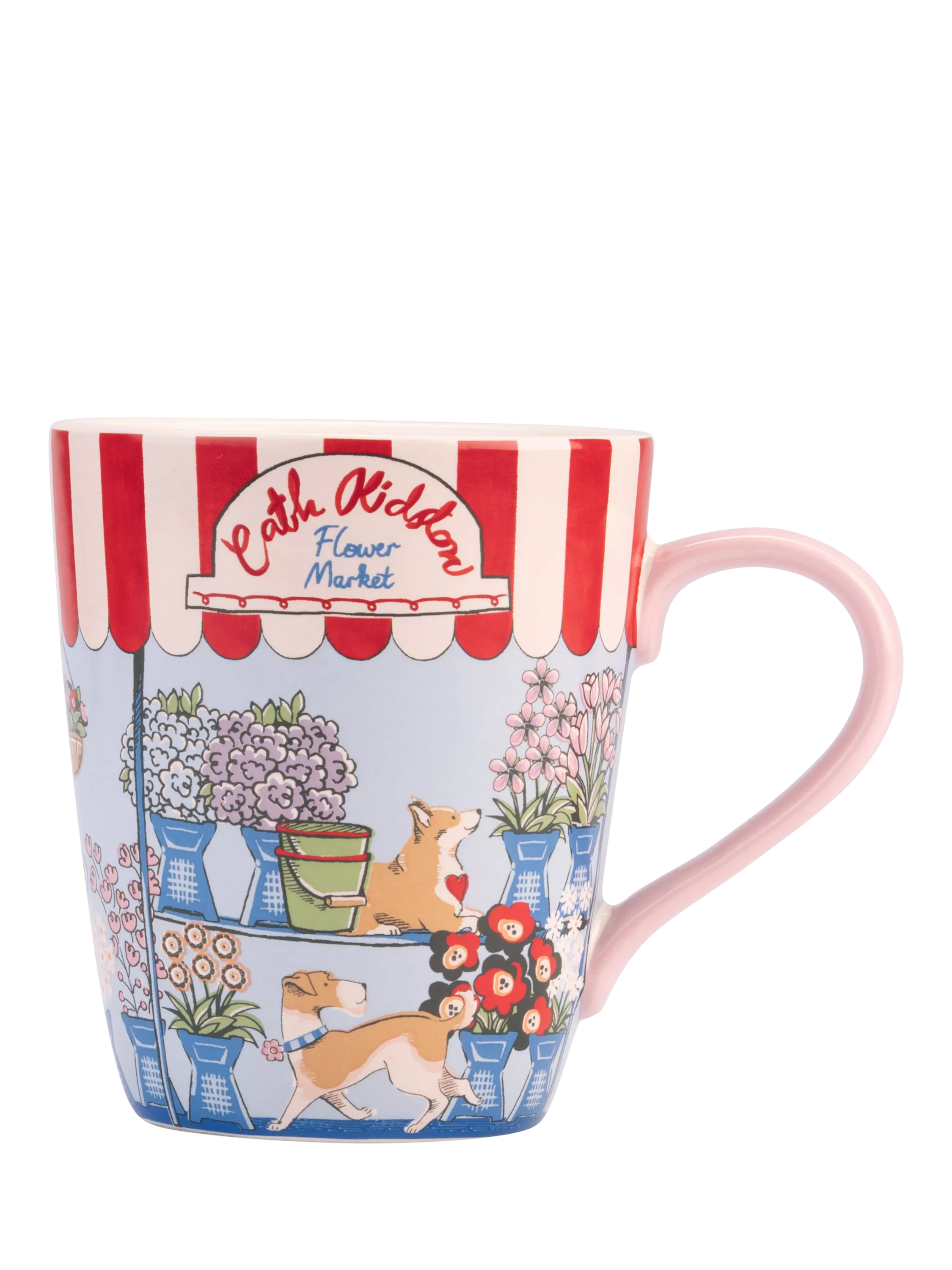 Cath Kidston London Flower Market Stoneware Stanley Mug, 375ml, Red/Multi