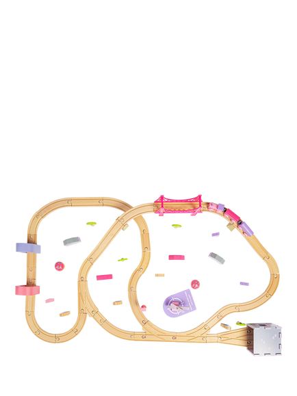 Bigjigs Toys Wooden Fairy Town Pink Train Set - view 2, Multicoloured