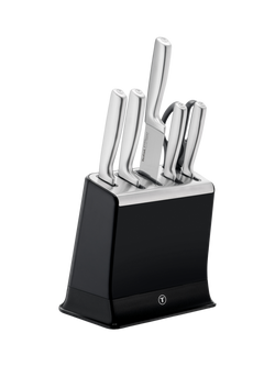 Tefal EverSharp Pro Stainless Steel Automatic Sharpening Knife Block, 6 Piece - view 2, Silver And Black