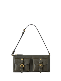 Mulberry Mini Roxanne Leather Shoulder Bag, Juniper Green, Juniper Green