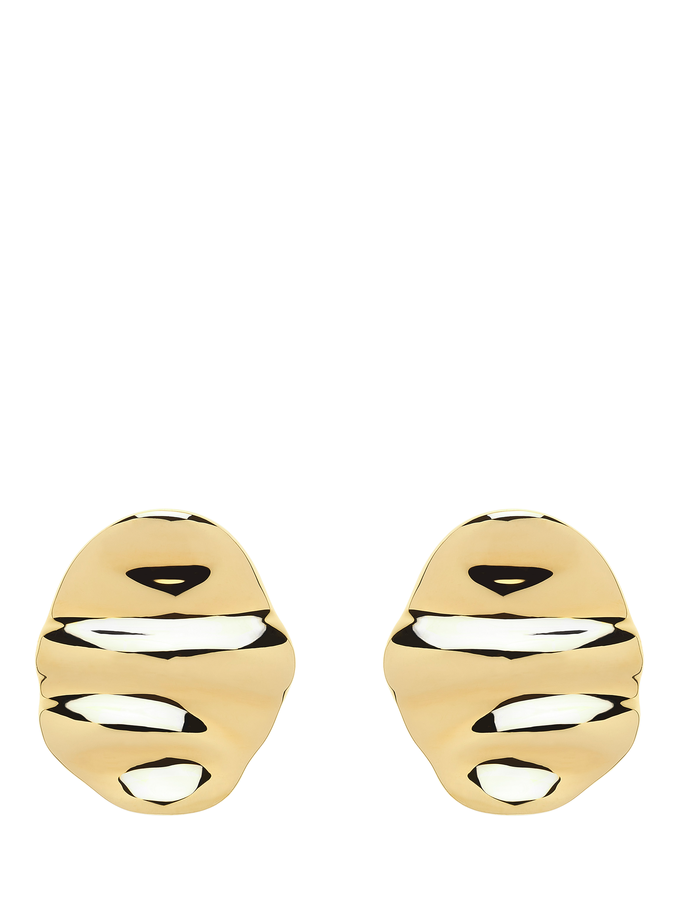 Product image 1 of 3, which shows Emma Holland Ripple Clip Earrings, Gold