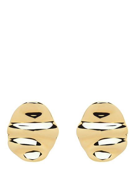 Emma Holland Ripple Clip Earrings, Gold, Gold
