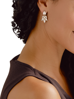 Emma Holland Crystal Earrings, Silver - view 2, Silver