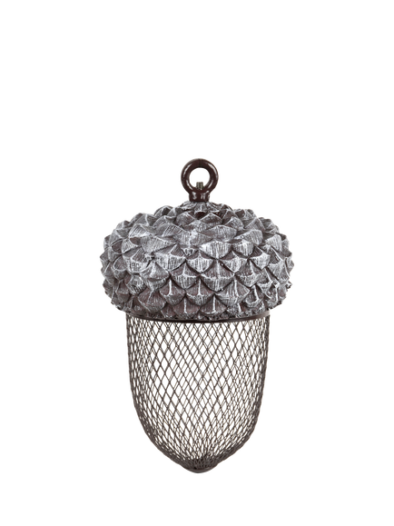 Fallen Fruits Acorn Bird Feeder, Grey, Grey