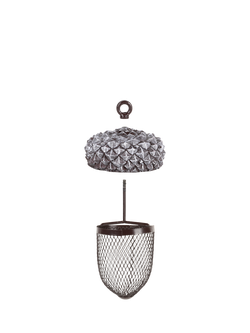 Fallen Fruits Acorn Bird Feeder, Grey - view 2, Grey