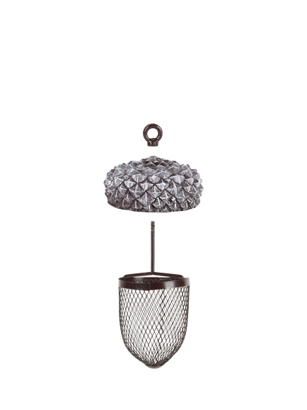 Fallen Fruits Acorn Bird Feeder, Grey - view 2, Grey