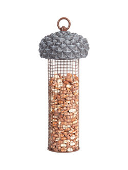Fallen Fruits Acorn Nut Bird Feeder, Grey - view 2, Grey