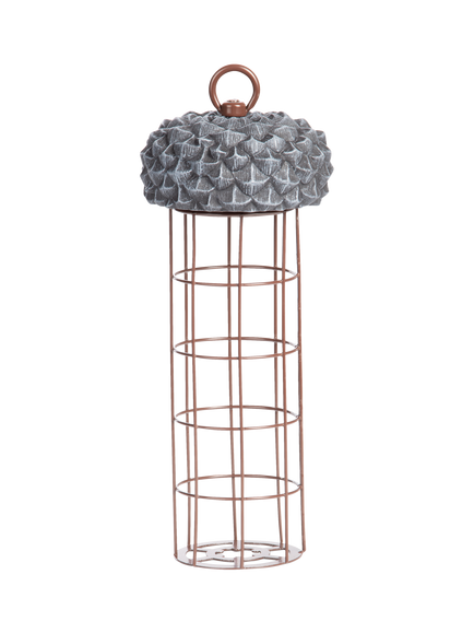 Fallen Fruits Acorn Suet Ball Bird Feed Dispenser, Grey, Grey