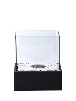 Fallen Fruits Bioethanol Rectangular Garden Fireplace, Black, Black