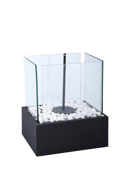 Fallen Fruits Bioethanol Rectangular Garden Fireplace, Black - view 2, Black