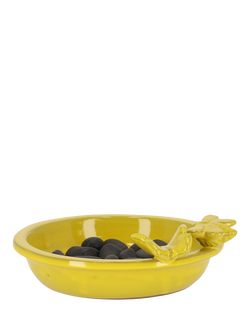 Fallen Fruits Ceramic Bee & Butterfly Bath, Yellow - view 2, Yellow