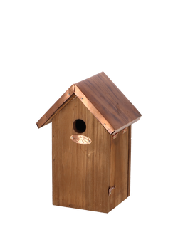 Fallen Fruits Pine Wood Blue Tit Bird Box, Natural