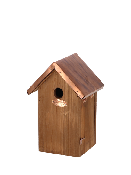 Fallen Fruits Pine Wood Blue Tit Bird Box, Natural