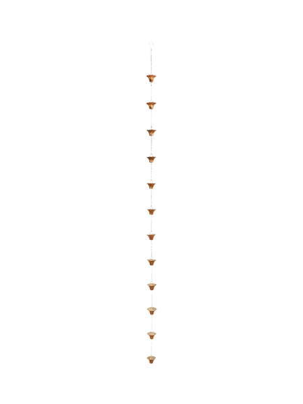 Fallen Fruits Copper Plated Rain Chain, Natural
