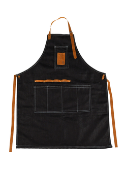 Fallen Fruits Denim Garden Apron, Blue
