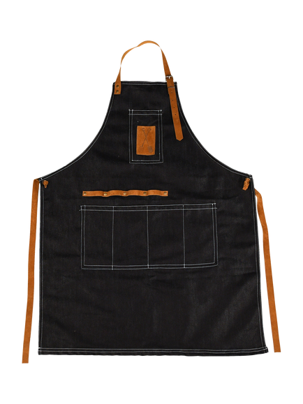 Fallen Fruits Denim Garden Apron, Blue