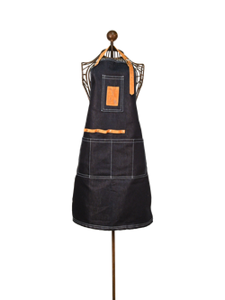 Fallen Fruits Denim Garden Apron - view 2, Blue