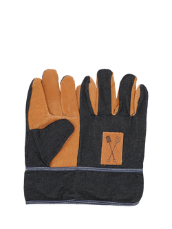 Fallen Fruits Denim Garden Gloves, Blue