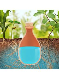 Fallen Fruits Gardening Irrigation Terracotta Olla Pot with Cork Stopper - view 2, Natural